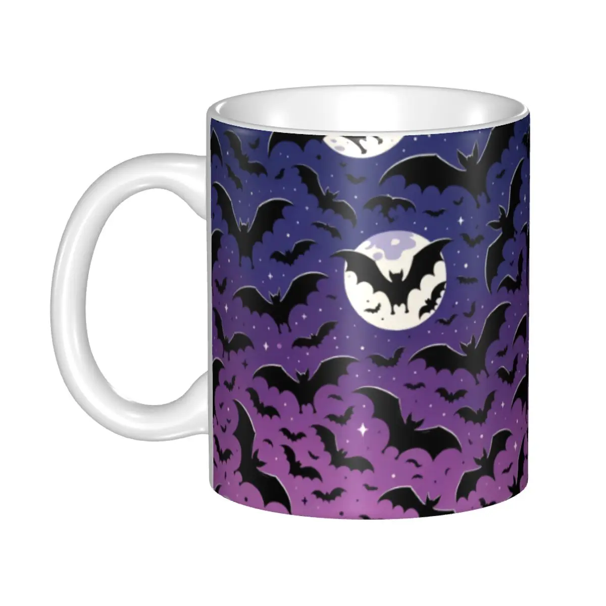 Custom Halloween Witch Gothic Vampire Bat Coffee Mugs DIY Ceramic Milk Tea Cups