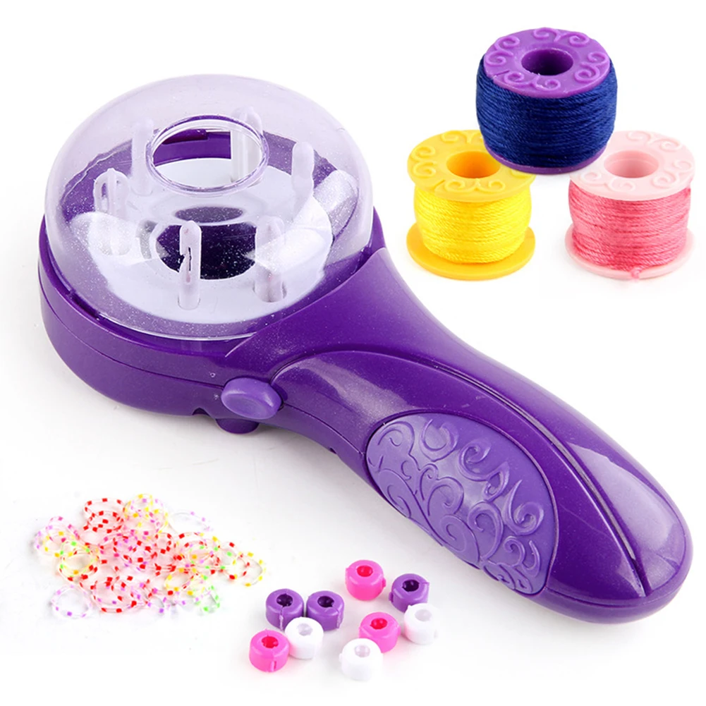 Hair Braider Machine Hair Braider Tool Styling DIY Tool with Hair Hook Rubber Band Hair Twister Machine Salon Toy Child Gifts