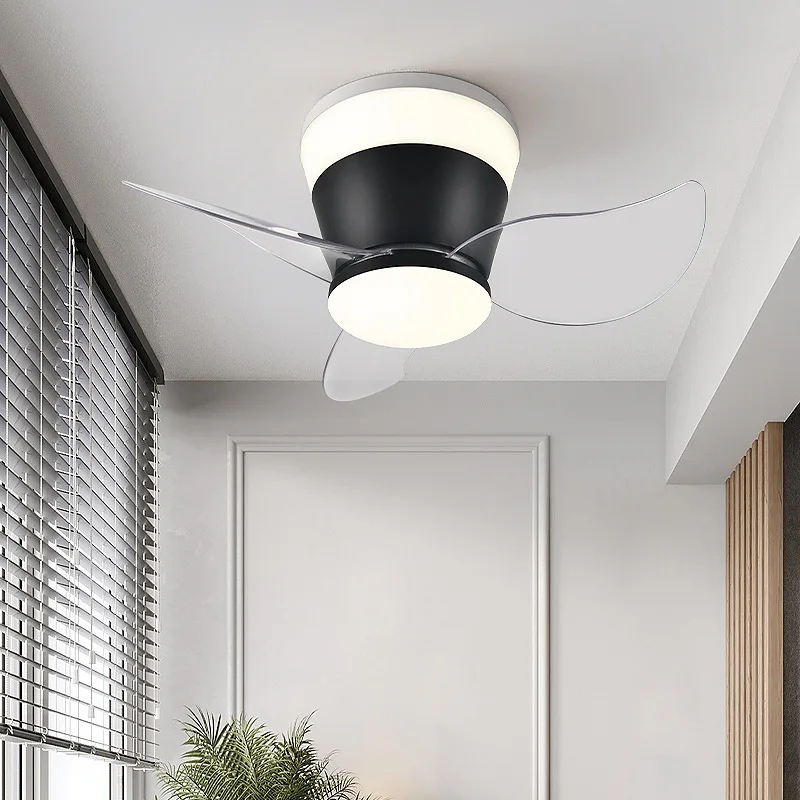 24 Inch Metal Ceiling Fan Light Multi Color Small Fan Lamp For Bedroom Restaurant Foyer