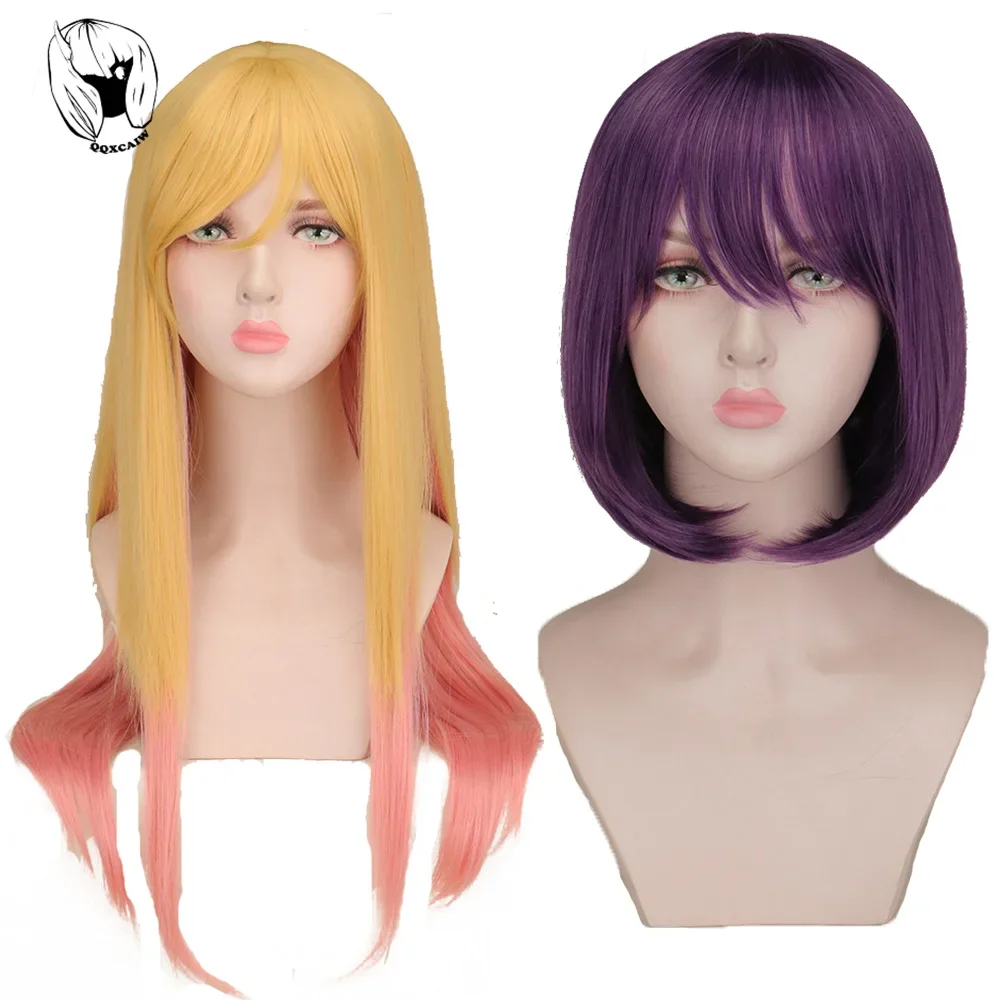 QQXCAIW Synthetic Hair My Dress Up Darling Marin Kitagawa Kuroe Shizuku Cosplay Wig Heat Resistant Wigs