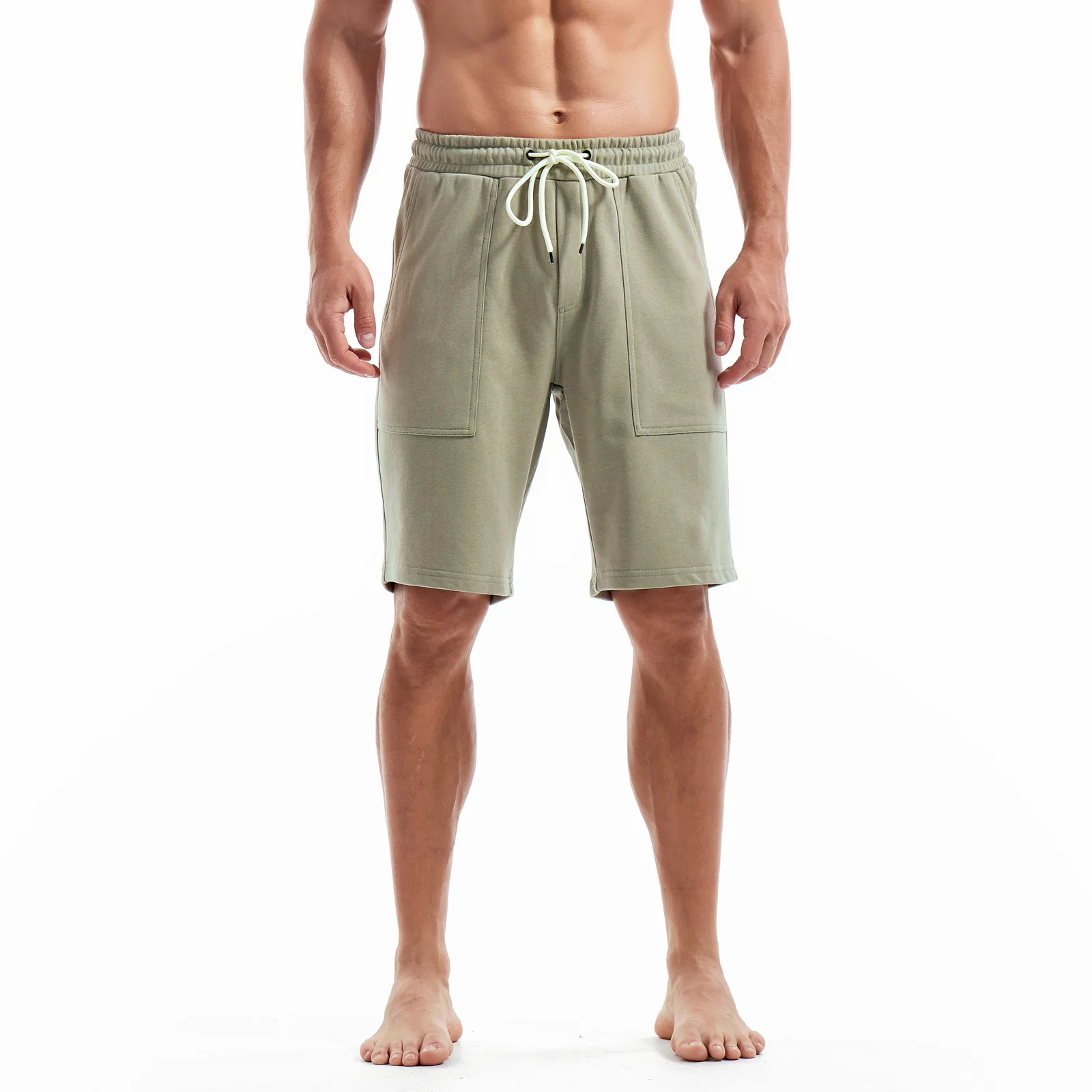 

320gsm Heavyweight French Terry Shorts 5-Inch Inseam, Men's Oversized Casual Shorts Pure Color, Unisex Streetwear Joggers