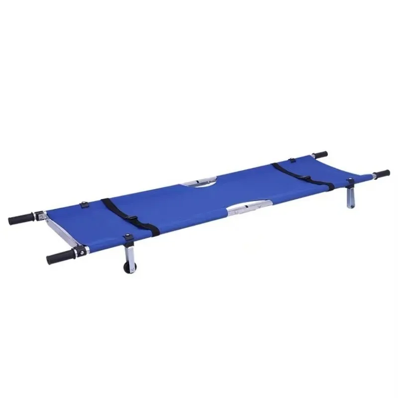 

Portable Simple Stretcher Aluminum Alloy Folding Stretcher Bed Two Fold Fire First Aid Multifunctional Competition