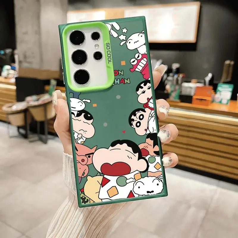 C-Crayon S-ShinChan Cartoon Phone Case For Samsung Galaxy S23 Ultra S24 Ultra S20 FE S21 S22 Plus S10 S23 5G Note20 Ultra Cover