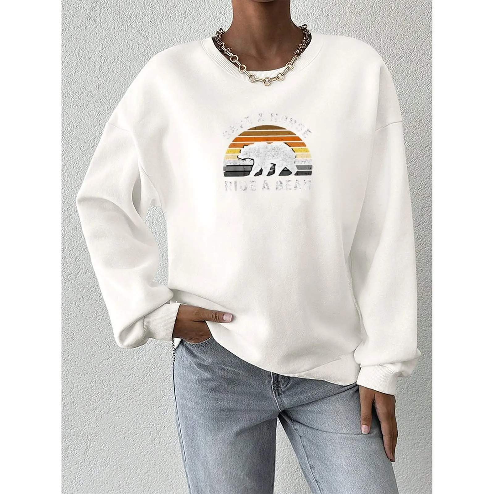 Maglione da donna Felpe Velluto Inverno Casual Stampa dipinta a spruzzo Colorato Pullover a maniche lunghe Abiti da donna autunnali