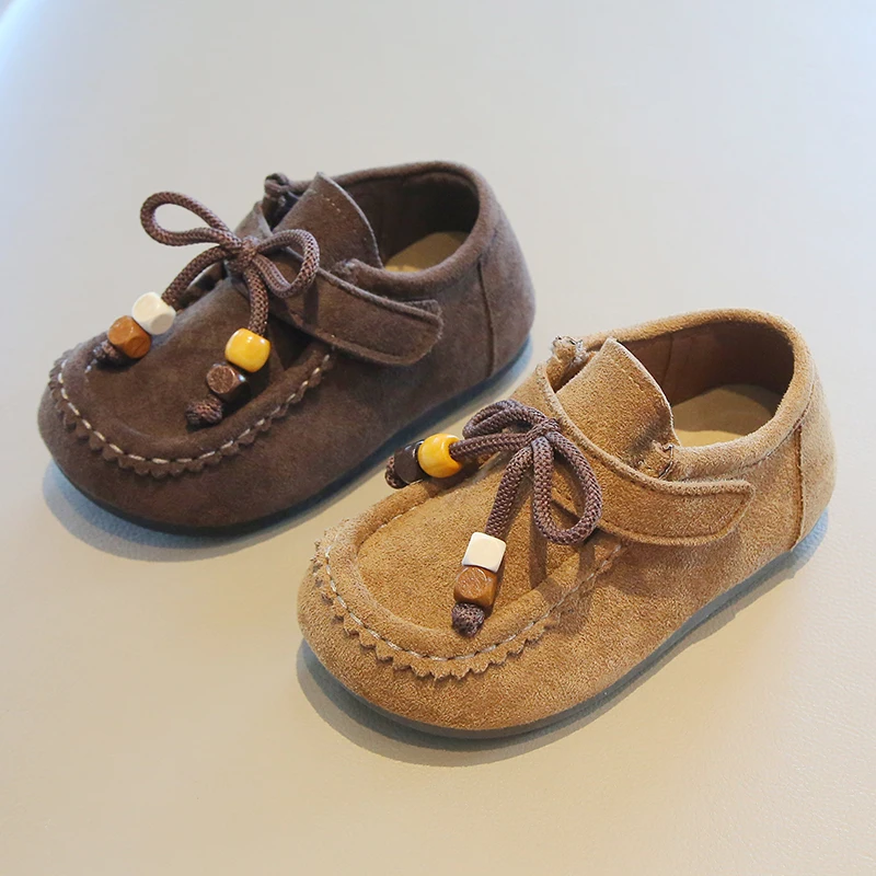 

Retro Spring Autumn Children Flat Shoes New Soft Soled Girls Leather Shoes Classic Versatile Kids Fashion Causal Shoes Hook Loop