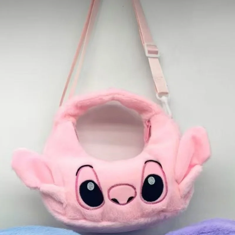 กระเป๋าสะพายข้างลายดิสนีย์สติทช์ ขนาด 21 ซม. แบบถือได้ สายสะพายไหล่ปรับได้ เนื้อผ้านุ่ม เหมาะสำหรับฤดูหนาว ของขวัญคริสต์มาสสำหรับเพื่อน