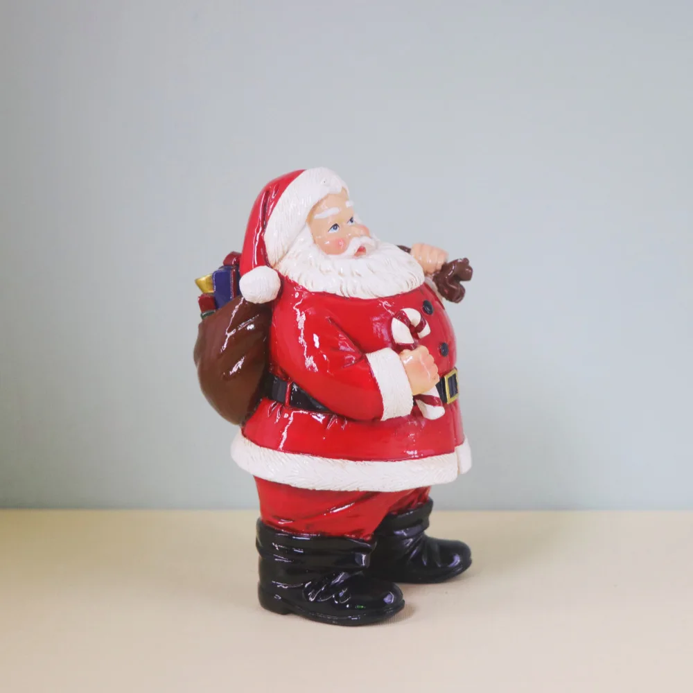 Niedliche Weihnachtsmann-Skulptur aus Kunstharz, Ornament für Zuhause, Party, Schreibtischdekoration, Kunsthandwerk, Feiertagszubehör, Geschenk, Weihnachtsdekoration 2025 – Detail 9