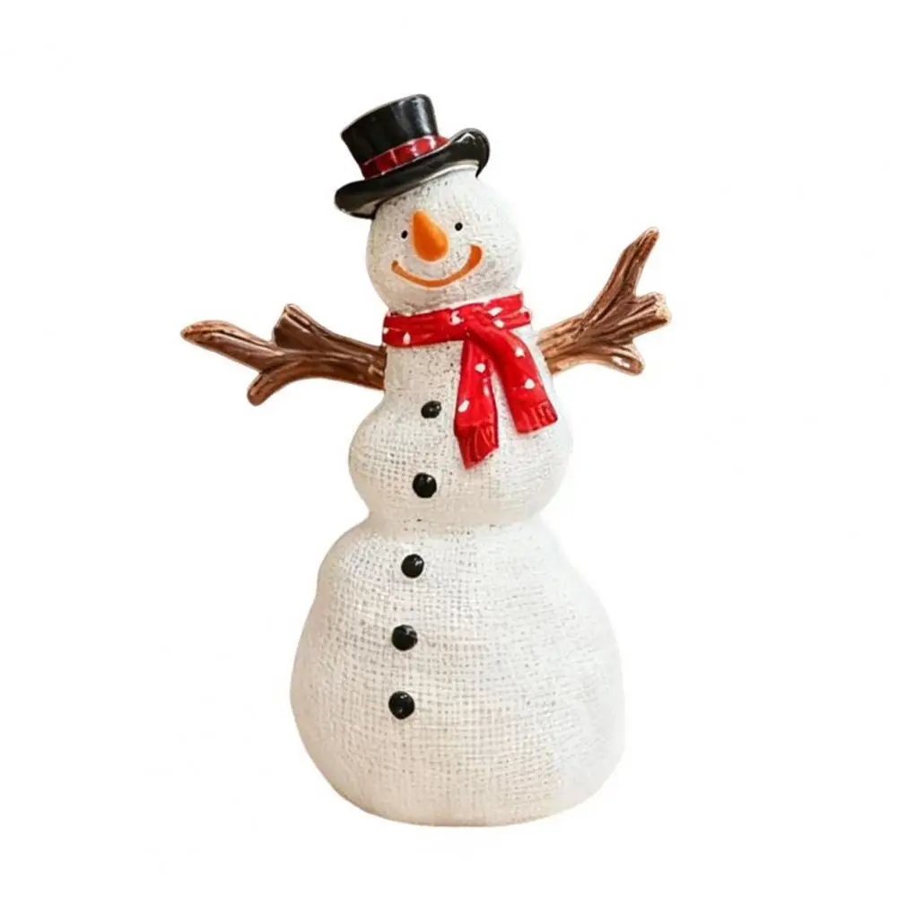 Christmas Tree Ornament Holiday Party Ornament Festive Snowman Resin Statue for Holiday Party Office Desktop Decoration Mini