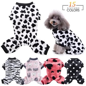 Köpek kışlık pijama Pomeranian tulum pijama cadılar bayramı baskı sıcak tulumlar küçük köpek yavrusu için giysiler Chihuahua