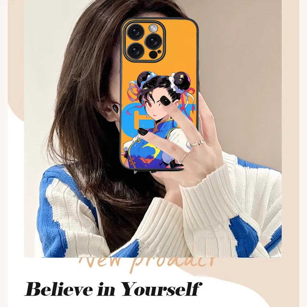 Chun-Li Game-Street-Fighters Phone Case For iPhone 16 15 14 13 12 11 PRO MAX PLUS Mini TPU Soft to Skin-friendly case