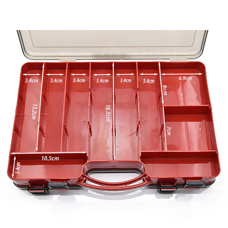 Double Sided Fishing Tackle Box fishing Accessories Tool Storage Boxes Fish Hook Lure Fake Bait Boxes For Carp Fishing Goods