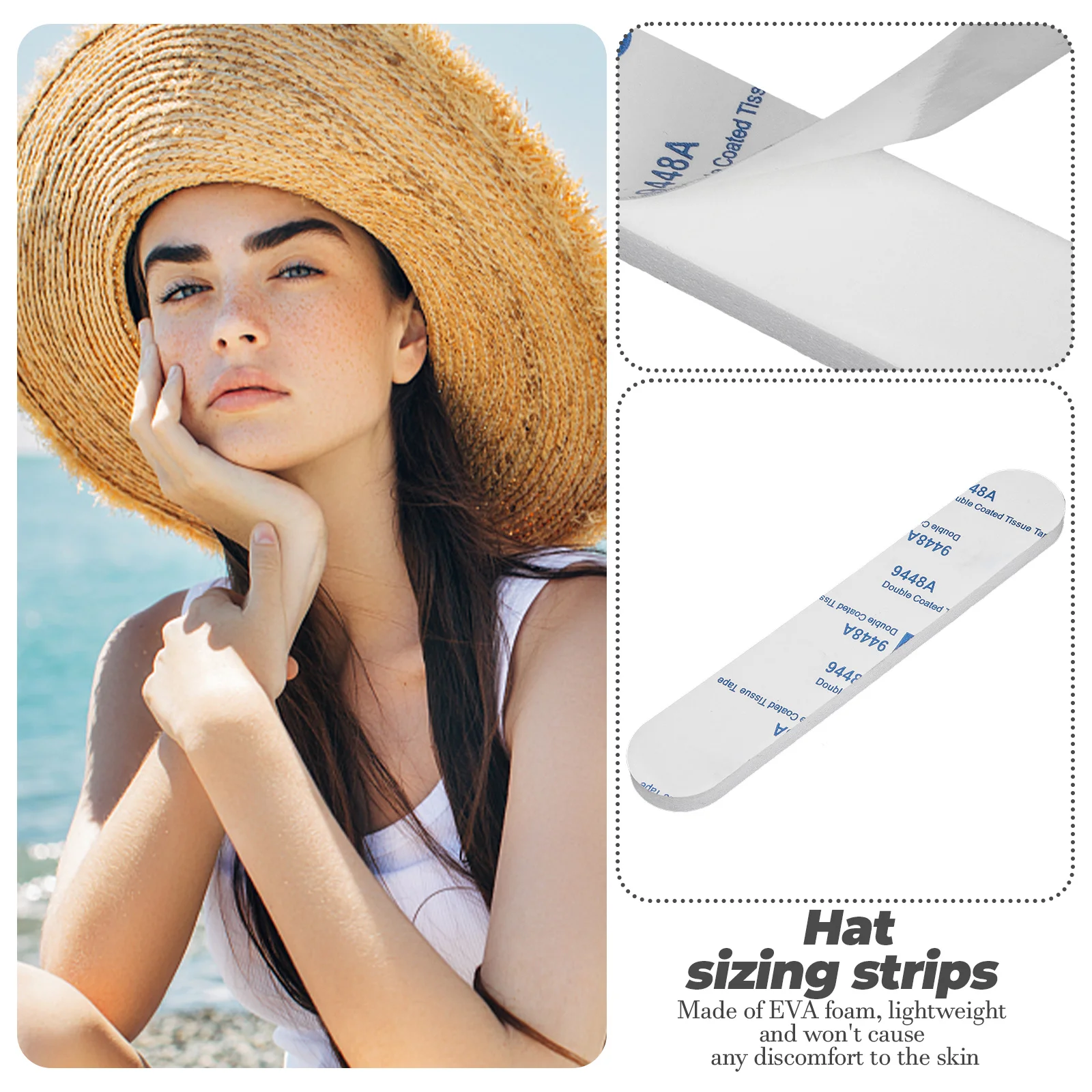 

30 Pcs Hat Sweat Protector Foam Tape Size Reducer Cooling Insert Cap Liner Adjustable EVA Padding For Sports Hats