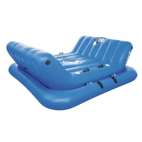 Uppblåsbar flytande baldakin för 4 personer, lyxig solstol, uppblåsbar strandpool, vattenfest, flytande ö med solskydd, markis 8 best sales uppblåsbar flytande ö - №6