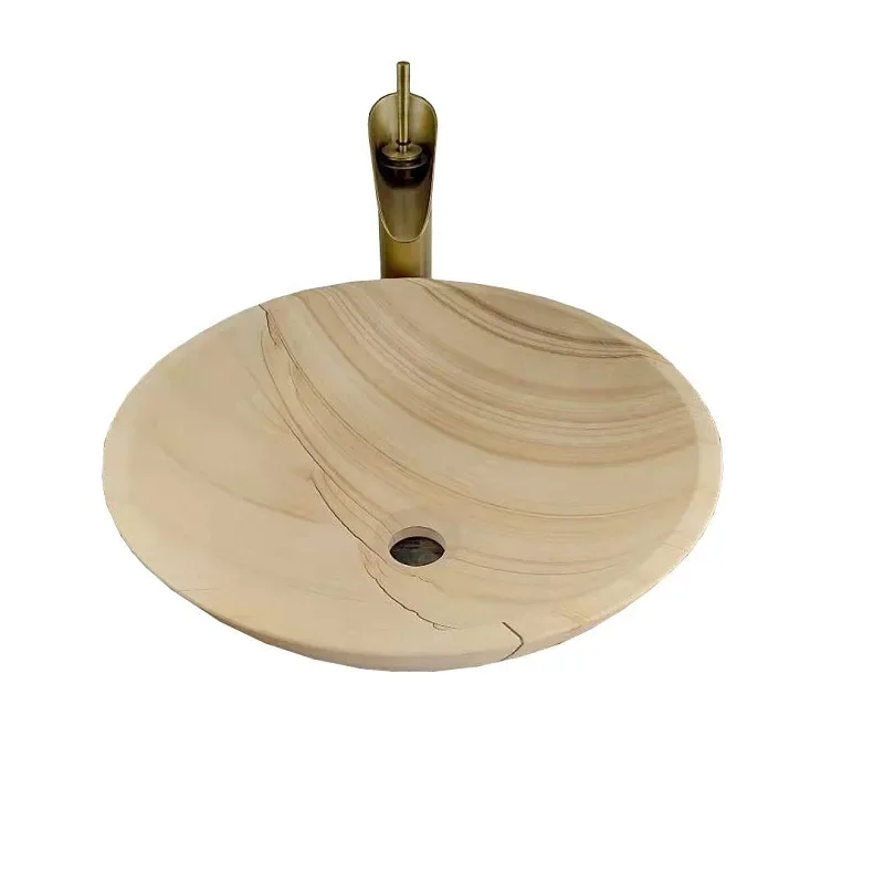 Counter basin, sandstone domestic Taiwan coffee mousse retro basin, fashionable home toilet bathroom