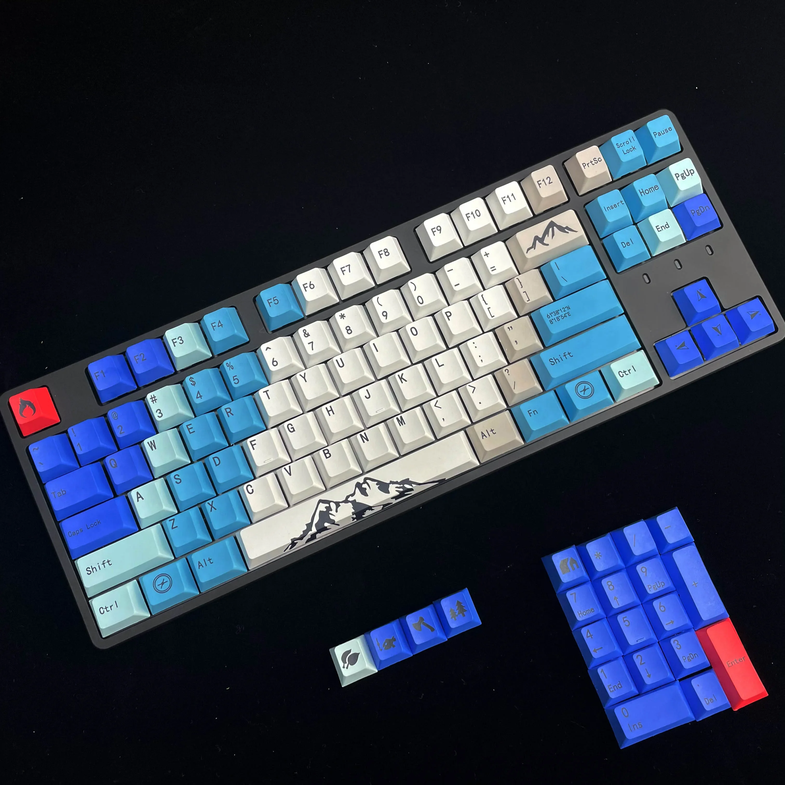 

Cherry keycaps 108 key pbt mechanical keyboard catcher 87 key akko theme sublimation