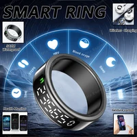 Nuevo Anillo inteligente inalámbrico R12 para hombres y mujeres, pantalla LED, Monitor de ritmo cardíaco, oxígeno en sangre, salud, deporte, 5ATM, resistente al agua