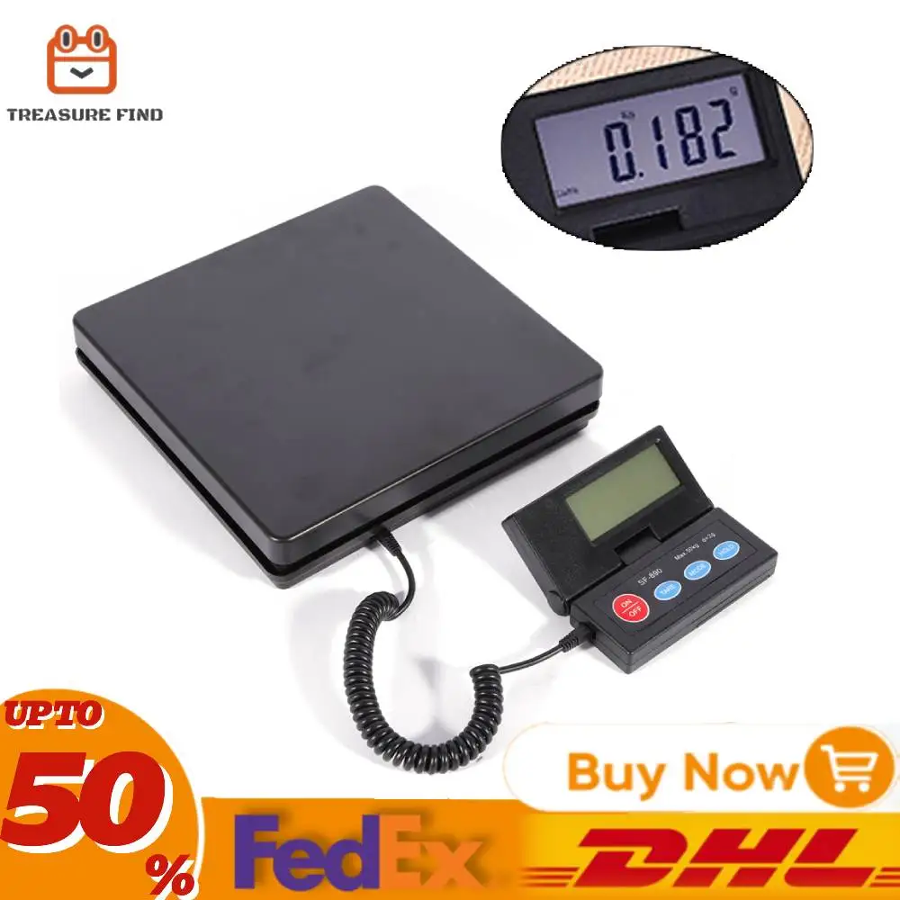 Parcel Scale 50kg-2g Professional Package Scale w/Backlight Removable LCD Display Higher Precision Scale Platform