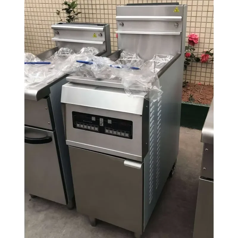 CE Certified Double Basket Gas Open Fryer Commercial Deep Fryer for Restaurant Kitchen Equipment High Efficiency Cooking