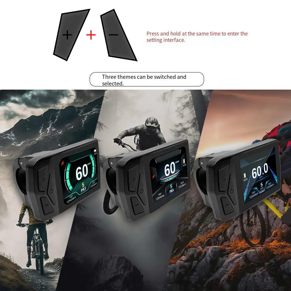 

E-Bike 24/36/48/52/60V T24 LCD Color Display SM Cable And 2-Pin Light Line For UART No. 2 Communication Protocol Controller Part