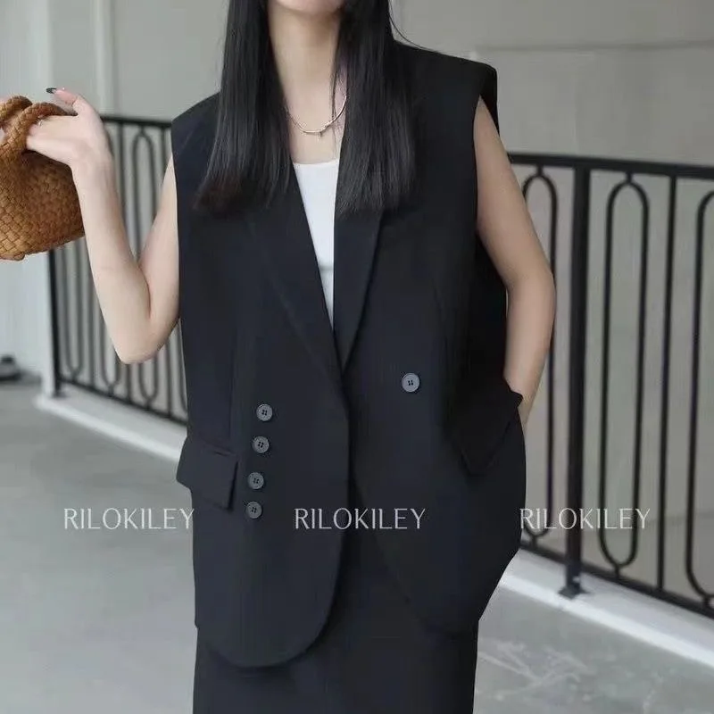 Women Suits Vests V-neck Irregular Lace-up Waistcoat Spring Autumn Coat Sleeveless Cardigan Jacket Designer Clothing Vest New