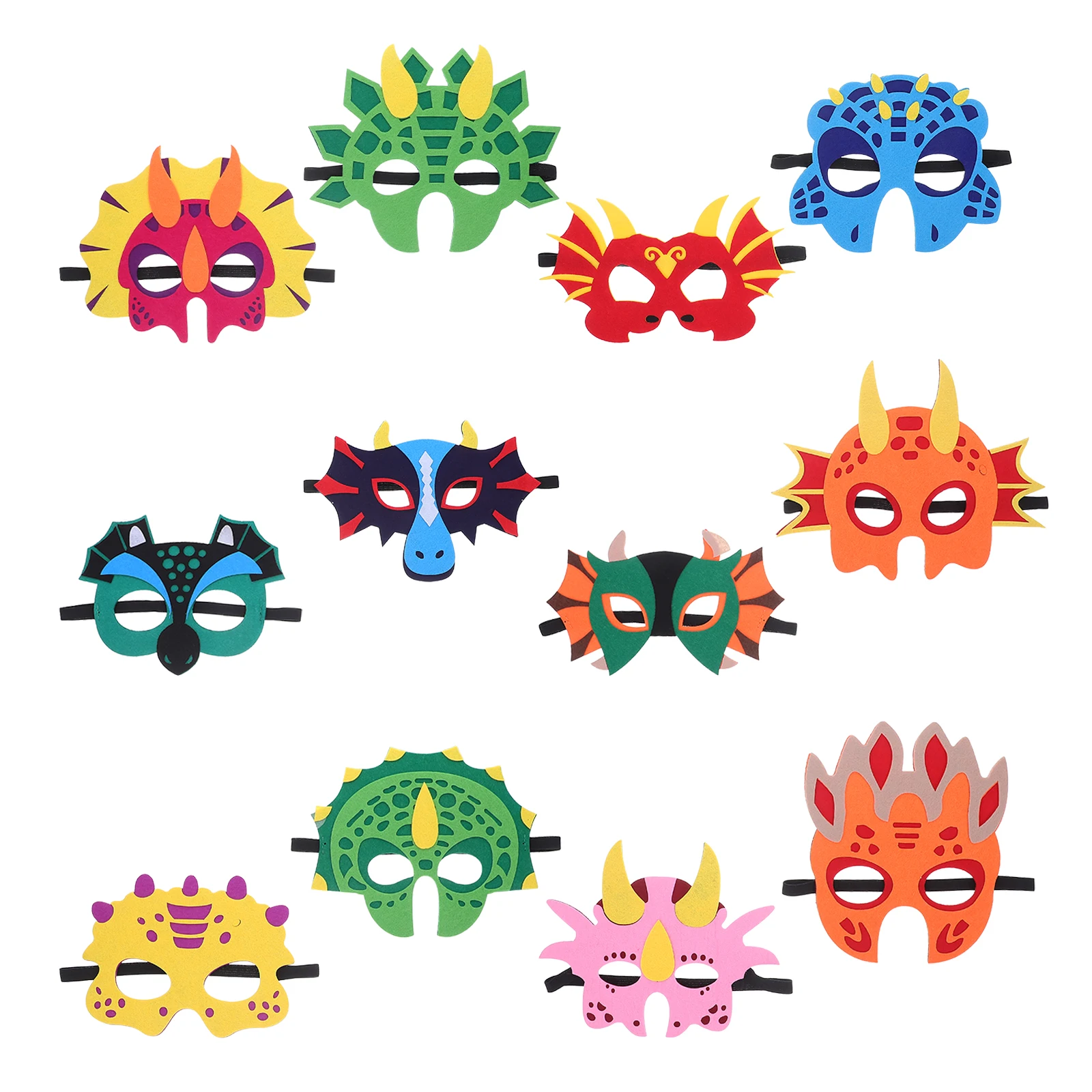 

12 Pcs Mask Halloween Decoration Birthday Masquerade Supplies Gift Children's Felt Animals Masks