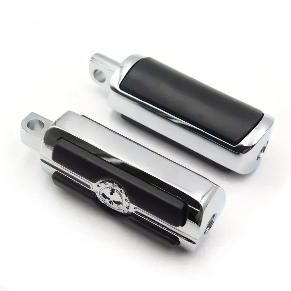 For Harley-Davidson 1984-2017 Softail Touring Male Peg Mount Motorcycle Accessories Pair Skull Foot Pegs Rest
