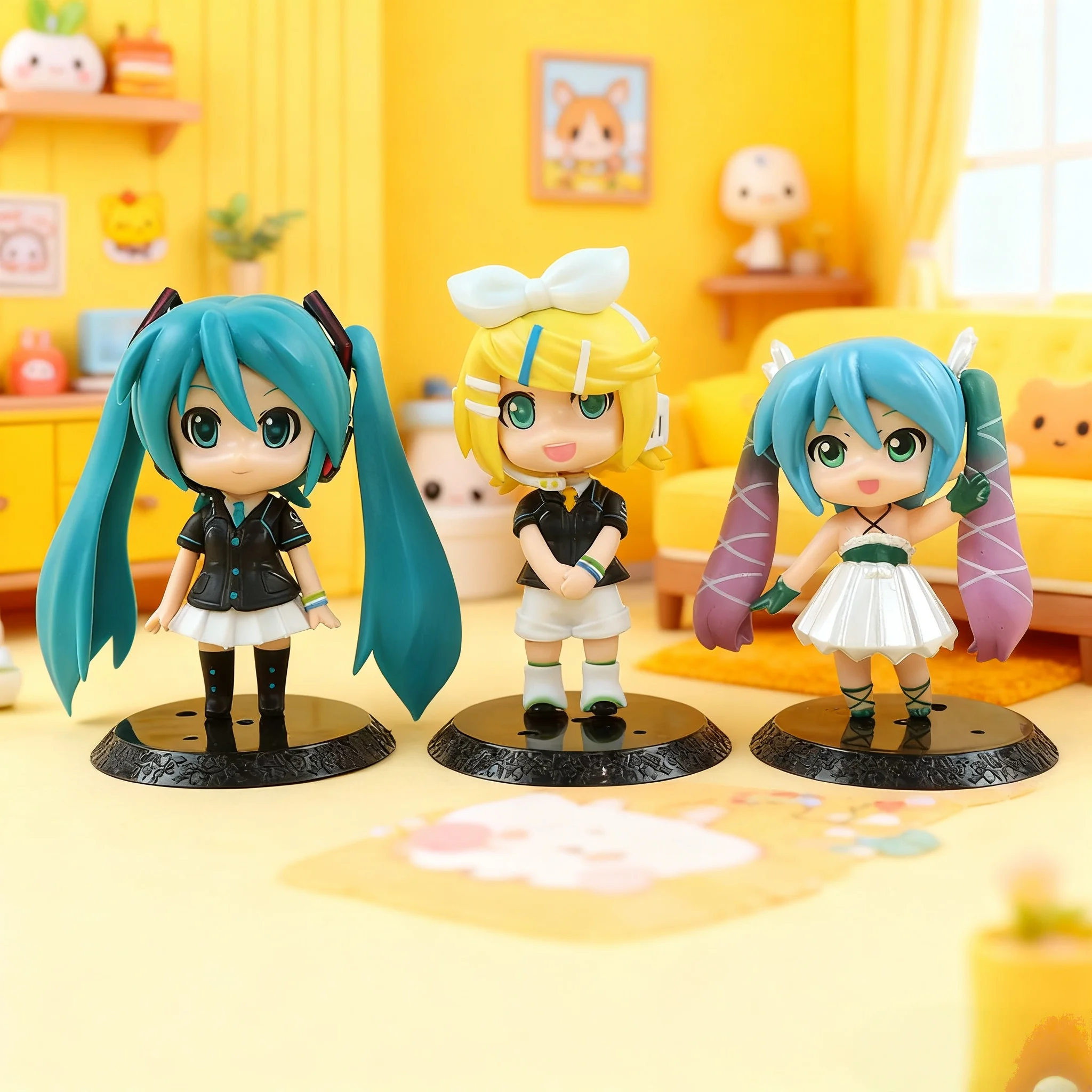 ستة جيل جديدة من Chuyin Girls أنيمي وجوه مضحكة لطيفة نسخة Q دمى Chuyin نموذج إكسسوارات ديكور منزلي #6