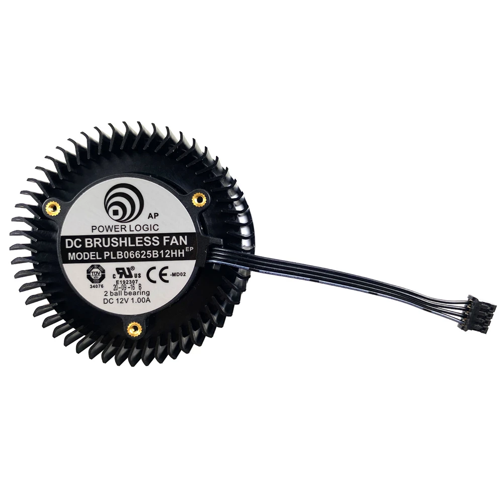 ラデオン用ブラックグラフィックカードファン、シングルターボファン交換用アクセサリー、rx580、570、480、470、470d、1個