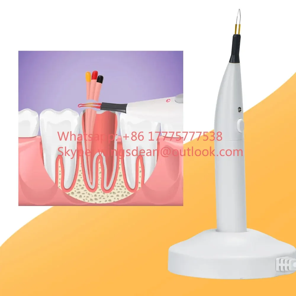 Electrocoagulation Hemostatic Pen 4 Tips Tooth and Gingival Cutter Dentals Gutta Percha Cutting Wireless Charging Socket Heating