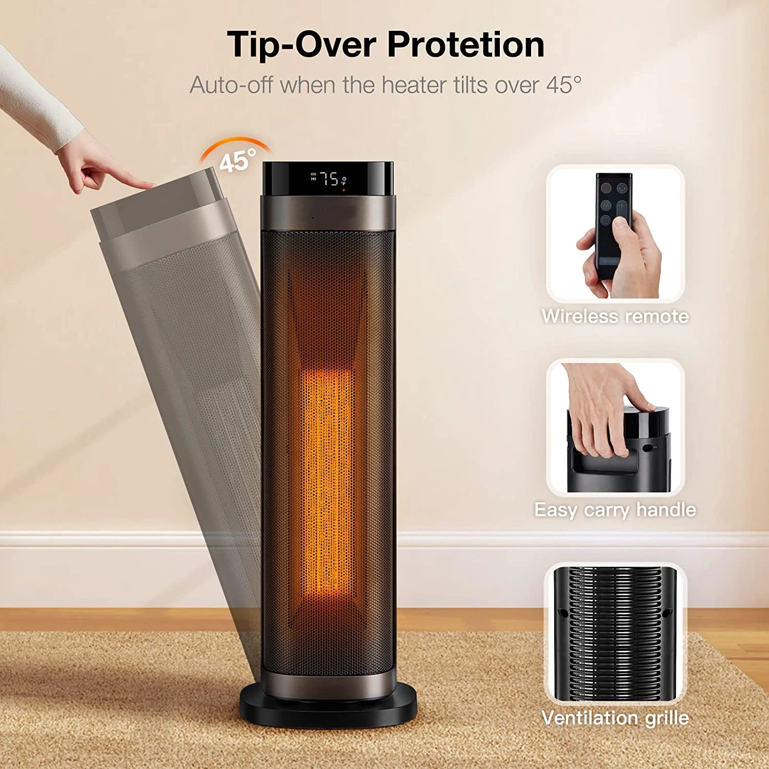 STLF جهاز تحكم عن بعد ذكي 2000 وات تسخين سريع سخان كهربائي داخلي #3