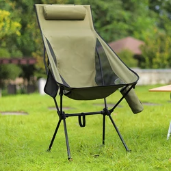 Breathable Seating Lightweight Camping Chair And In Outdoors Portable Folding Chair For Outdoor Camp green