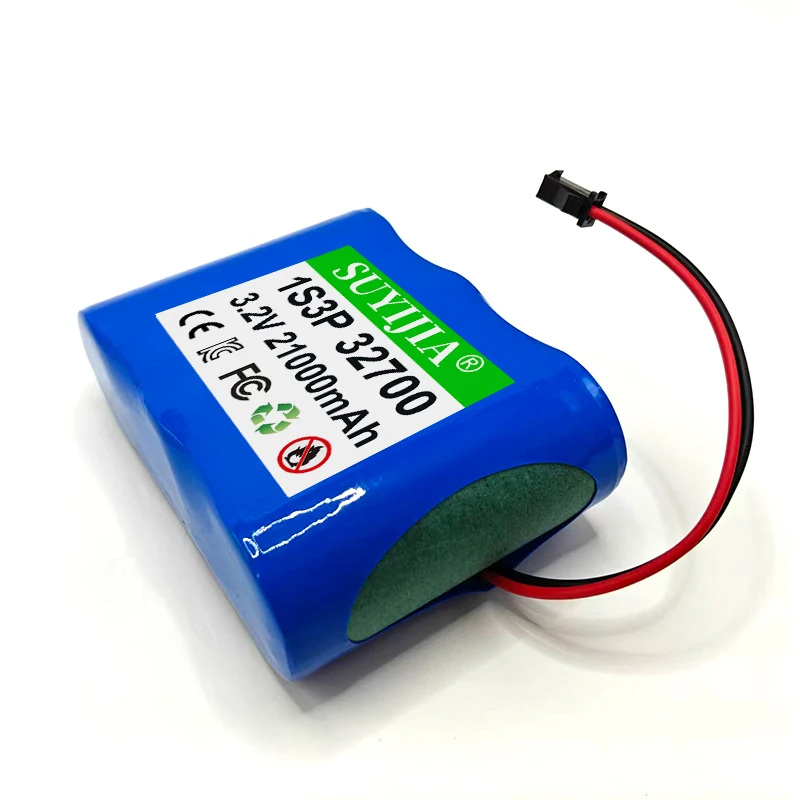 3.2V 1S3P 21000mah 32700 Lifepo4 Rechargeable Battery Pack with BMS Suitable for Outdoor Solar Energy Storage Street Lights