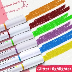 Pastel Fine Pastel Highlighter Marker, Kawaii Glitter Pen, Scrapbook, Painted Station, School Material, 4 colors per box 8 MAIN TEXT SALES - №4