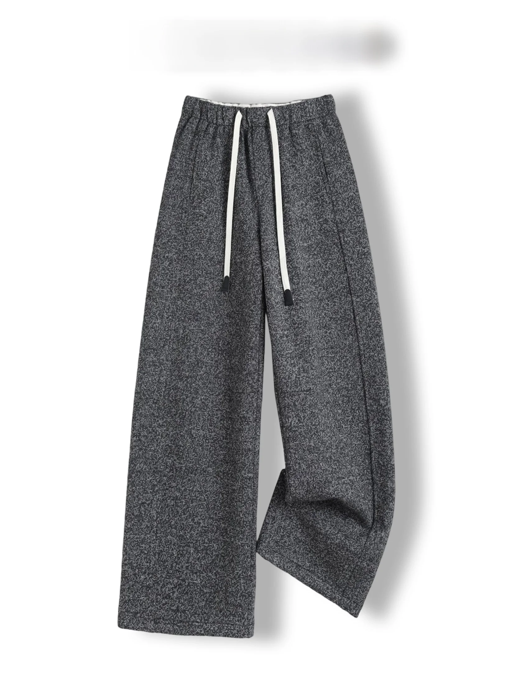 

High Quality Woolen Wide Leg Pants with Belt Loose Fit Minimalist Style Casual Trousers for Women Asymmetrical Commute