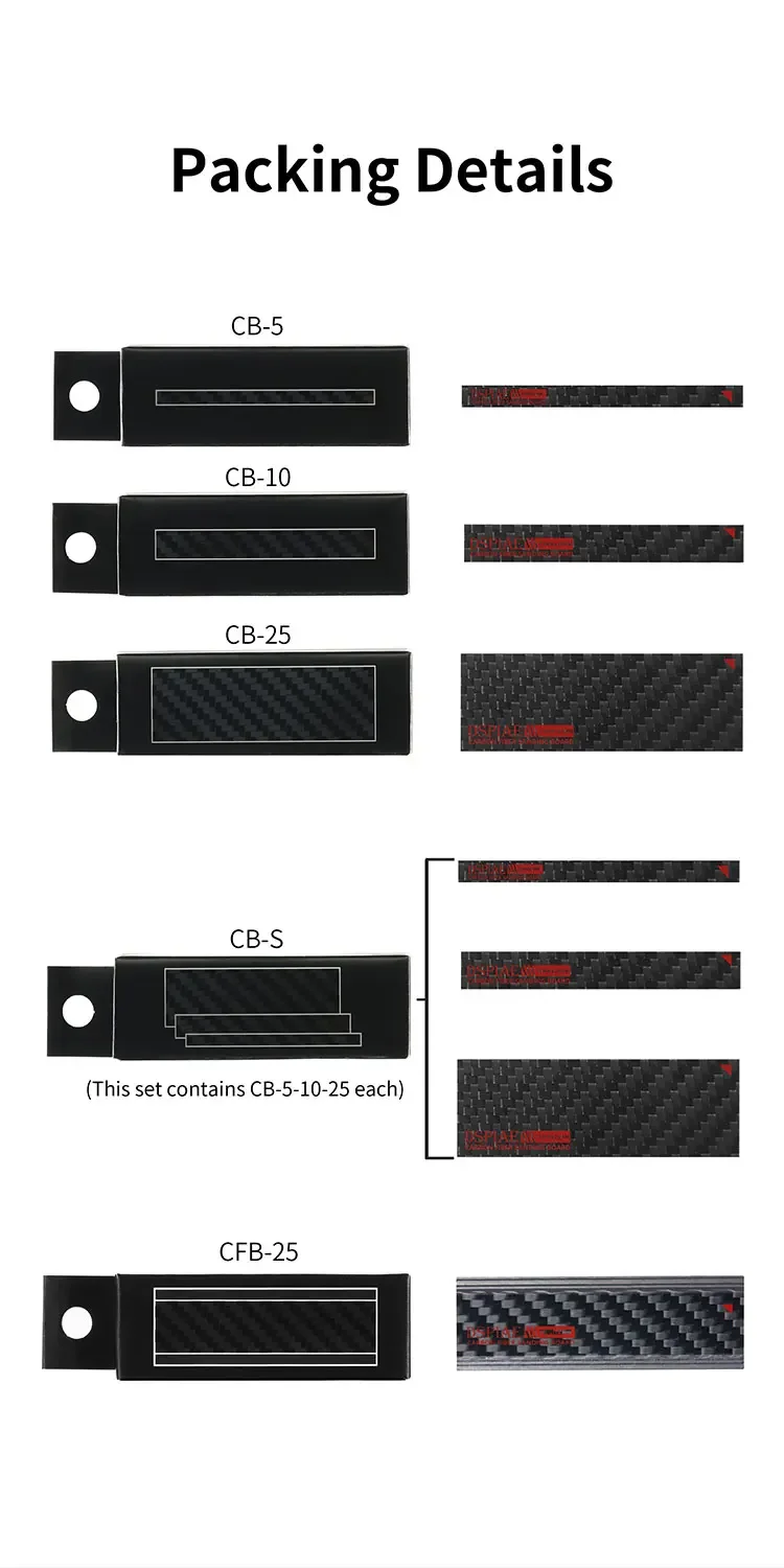 لوحة طحن من ألياف الكربون رقيقة جدا Dspiae ، 5/10/25 ، سلسلة cb