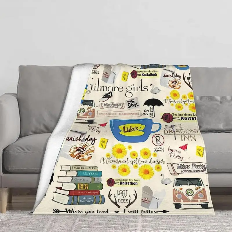 Throw Blankets For Bed Bed Polyester Throw Blanke For All-Weather Comfort Sofa Couch Bedroom Novelty Printed Beddings Washable