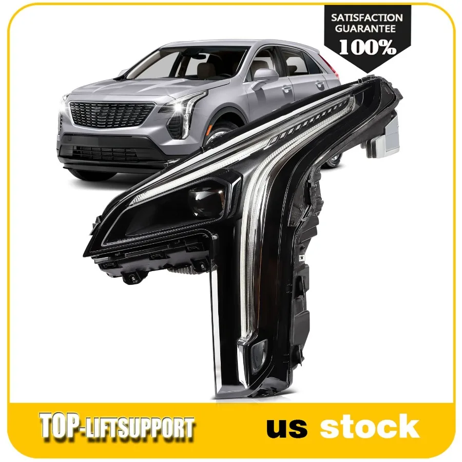 

Левая боковая полностью светодиодная фара DRL с угловой лампой для Cadillac XT4 Base 2019