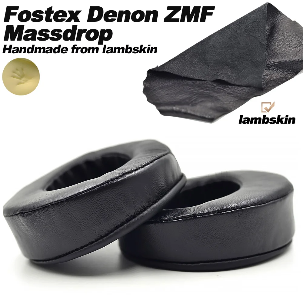 Nauszniki kątowe do słuchawek Fostex TH-600 TH-900 Denon AH-D2000 ZMF, perforowana skóra owcza, pianka z pamięcią kształtu, gąbka.