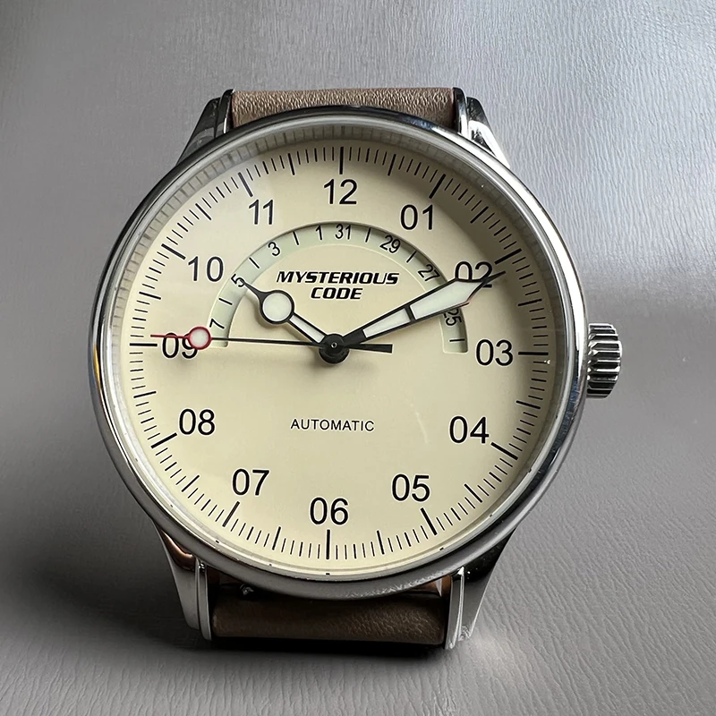 

42mm PT5000 Automatic Watch Men Vintage Mechanical Wristwatches Mysterious Code Business Watch Male Retro ETA 2824 Clocks Luxury