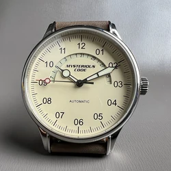 42mm pt5000 automatische Uhr Männer Vintage mechanische Armbanduhren mysteriösen Code Business-Uhr männlich Retro eta Uhren Luxus