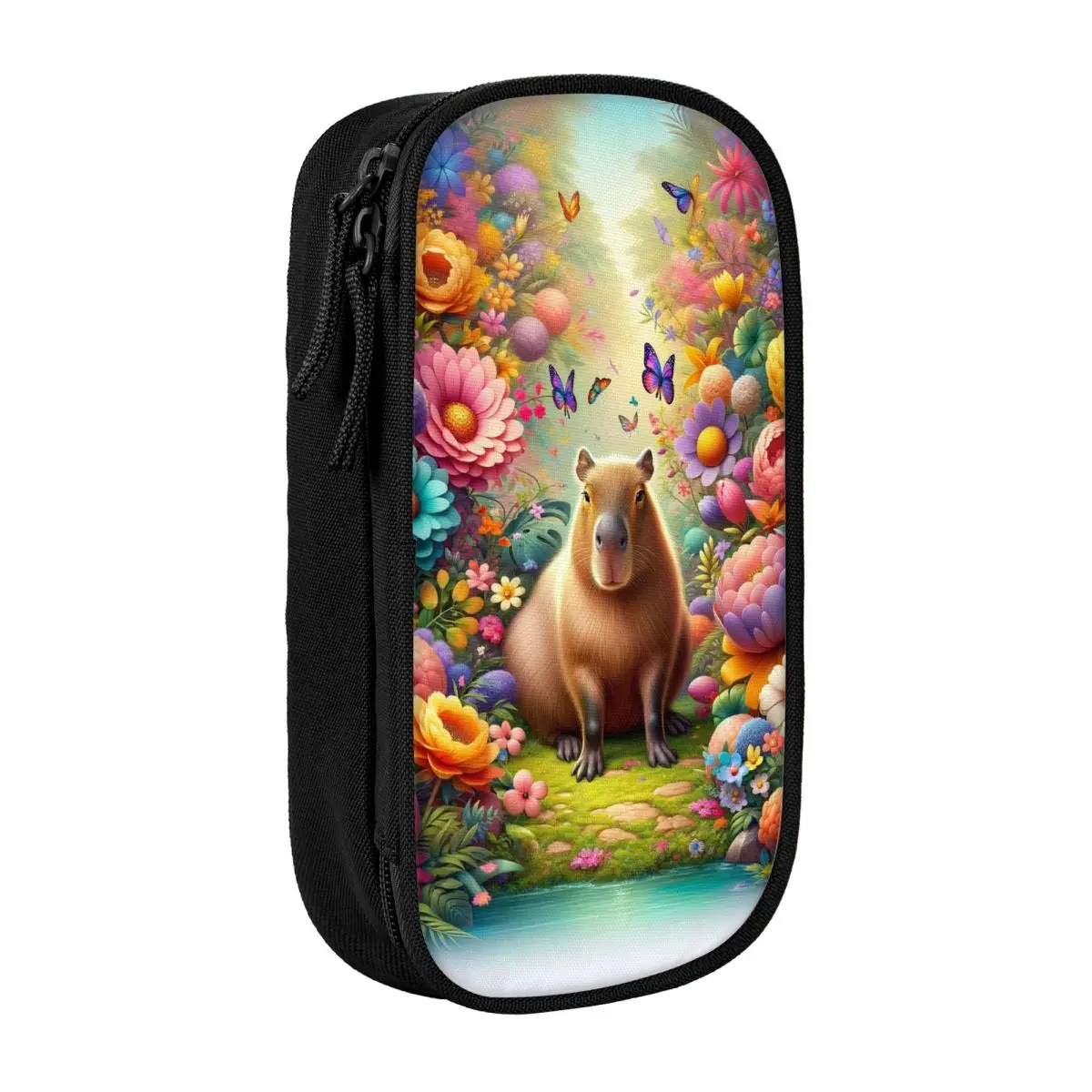 

Кавайные милые каприбары на заказ, пеналы для мальчиков и девочек, большая вместительная сумка-карандаш, школьные принадлежности