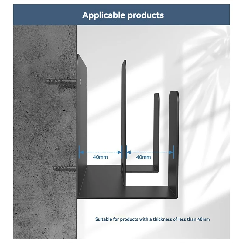 Compact Universal Wall Mount Stand For Laptop Dual Layer Design Versatile Holder And Shelf Organizer