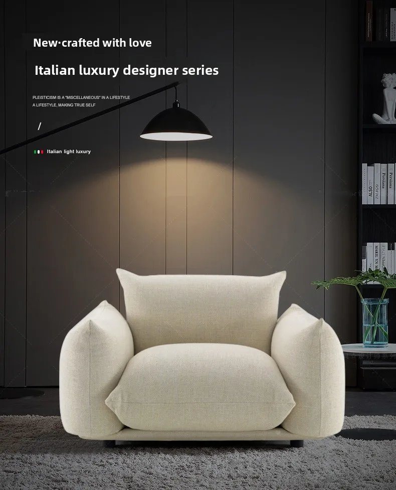 

Italian Arflex Designer Bread Sofa Wabi Sandy Wind Ins Internet Celebrity Lamb Wool Nordic Small Apartment Double