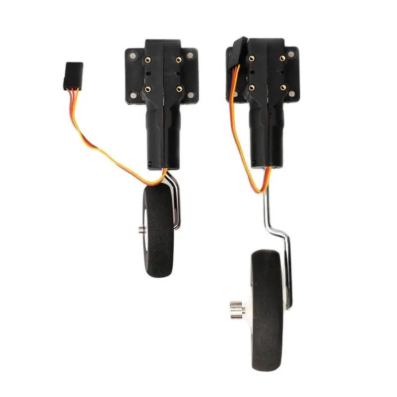2PCS 25g Mini Metal Worm Servo Electric Retractable Landing Gear 113/77mm For RC Fixed Wing Drone DIY Replacement Parts