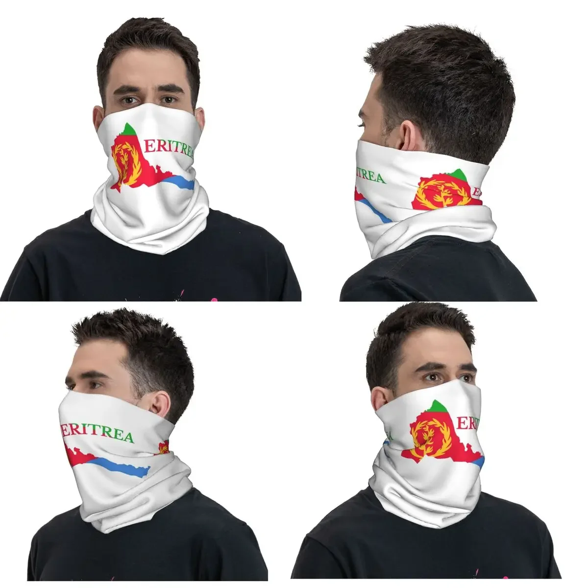 Bandeira da Eritreia Bandana Pescoço Gaiter Máscara impressa Cachecol Balaclava quente Ciclismo Unissex Adulto à prova de vento