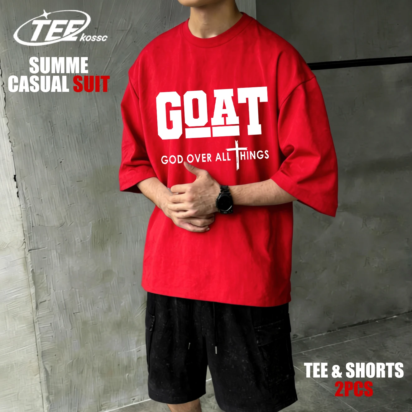 

Мужская футболка с принтом God Over All Things, модная одежда, универсальная хлопковая базовая футболка, мужская свободная летняя спортивная одежда с карманами