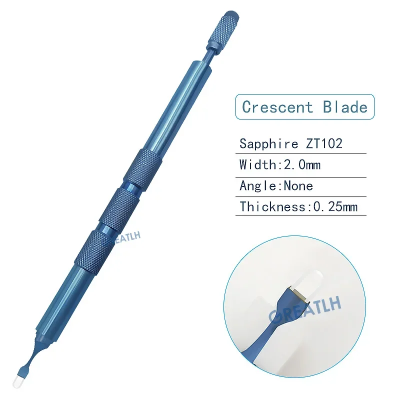 Ophthalmic Crescent Blade SapphireDiamond Keratome Knives Ophthalmic Tools