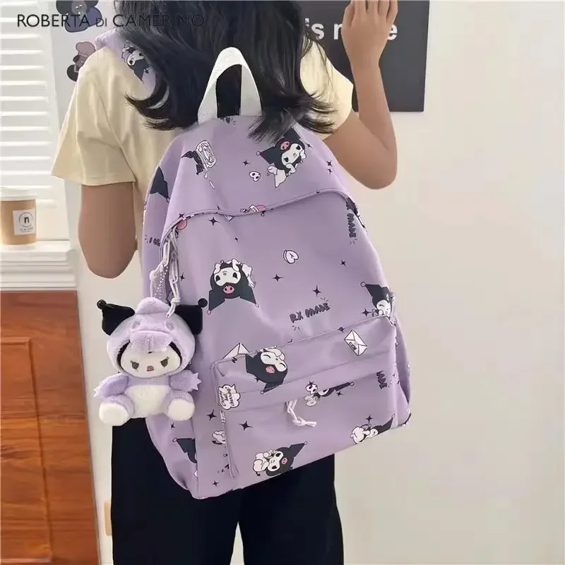 

2024 New Backpack Kuromi Pochacco Junior High School Women's Campus Easy High Capacity Schoolbag Kawaii