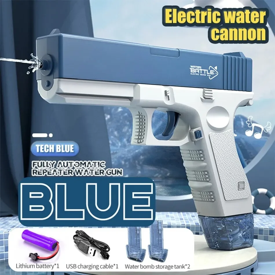 HUIQIBAO Electric Water Gun Toys Summer Outdoor Beach Large-capacity Fun Firing M1911 Swimming Pool Adult Boys Shooting Game Toy