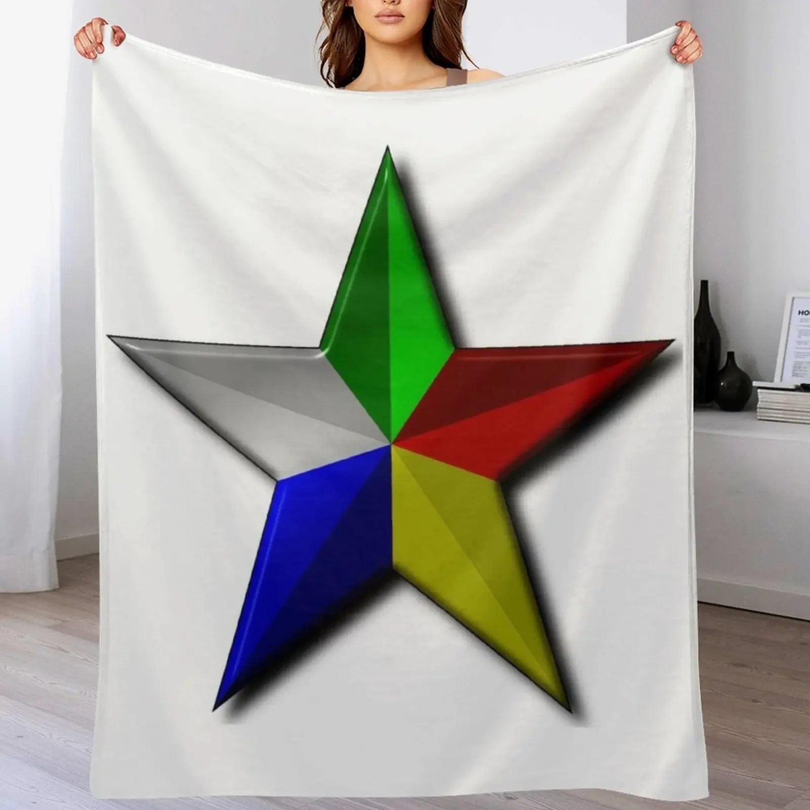 

Druze Star Throw Blanket Decorative Sofas Cute Plaid Plaid on the sofa Custom Blankets